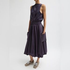 Tibi Eco Poplin Pull On Bubble Skirt